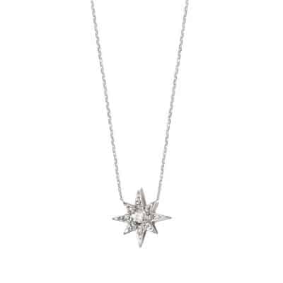 Silver Mini Aztec Starburst Necklace