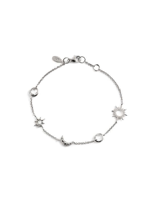 Clear Topaz Micro-Starburst Celestial Bracelet - Atelier Lou