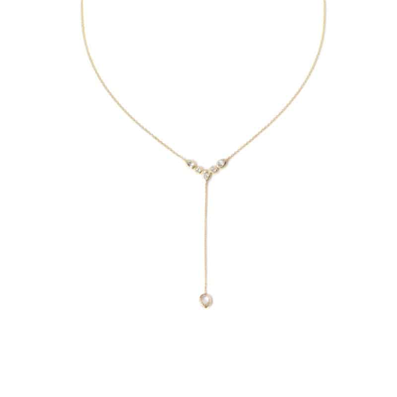 14 Karat Yellow Gold Classique White Topaz Necklace - Altelier Lou