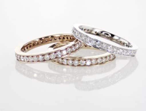 micro pave eternity ring