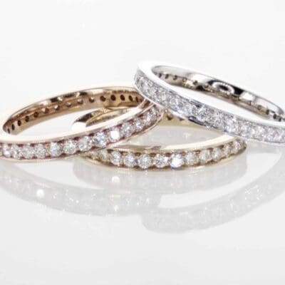 micro pave eternity ring