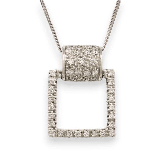 18 Karat White Gold & Diamond Necklace