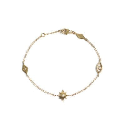 ANZIE Love Letter Heart Bracelet Gold