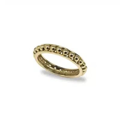 Gold Jac+Jo Strata Dotted Band Ring