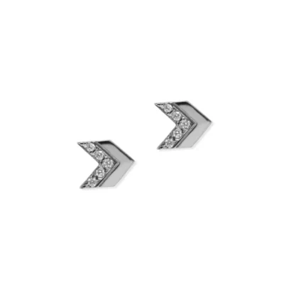 Jac+Jo Arrow Pavé Chevron Studs