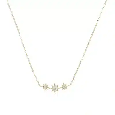 Aztec North Star Micro Bar Necklace