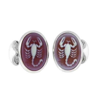 Silver Zodiac Cufflinks – Scorpio