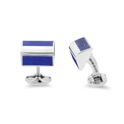 Silver and Lapis Cufflinks